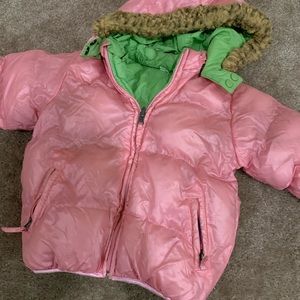 Cutest Pink Puffer Jacket girls, Looks Brand New!
